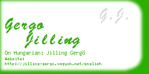 gergo jilling business card